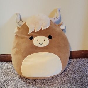 Squishmallows Brown and Cream Bull Plush